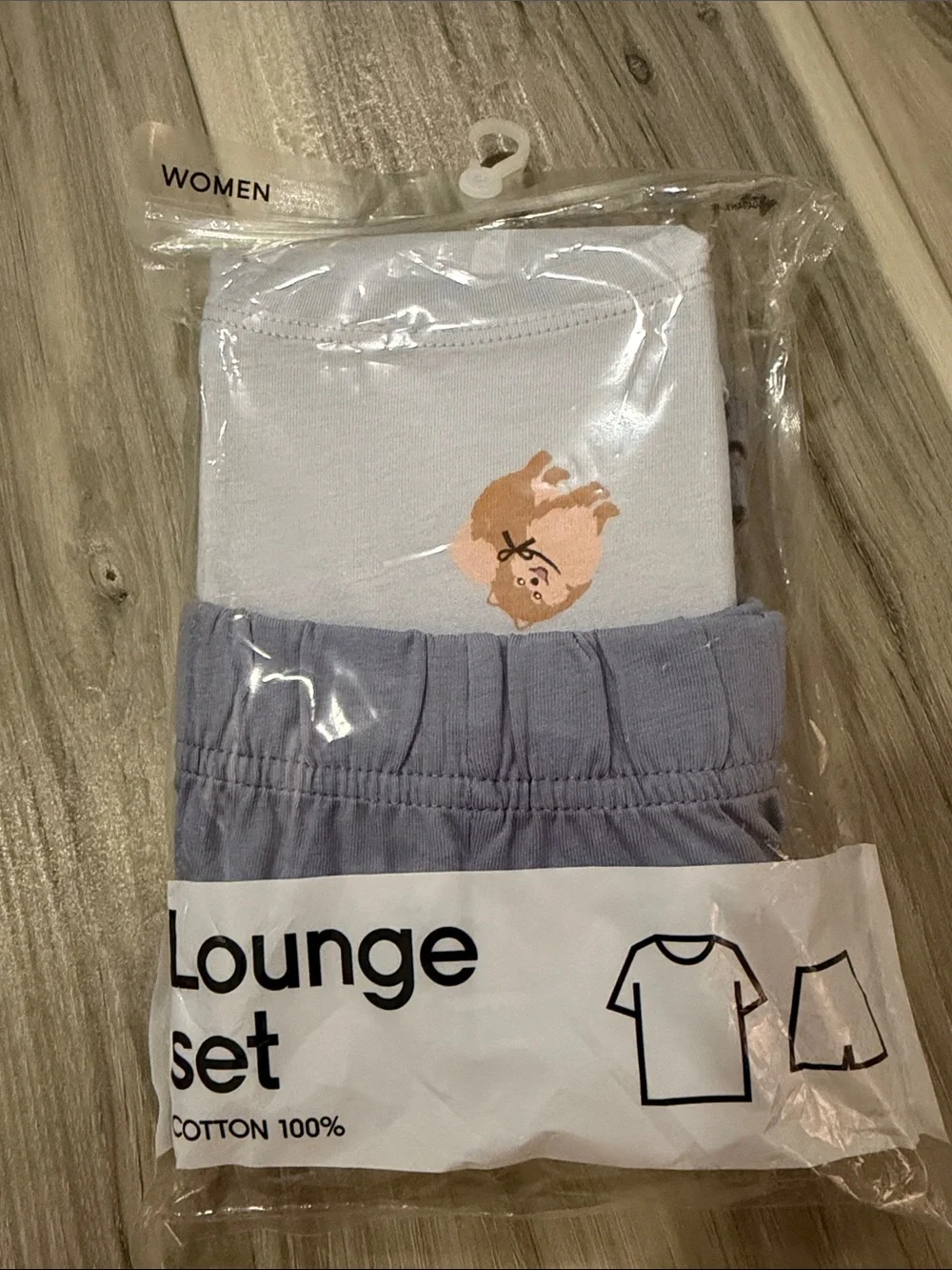 NWT GU Blue Lounge Set Pajamas with Dog Print from Japan